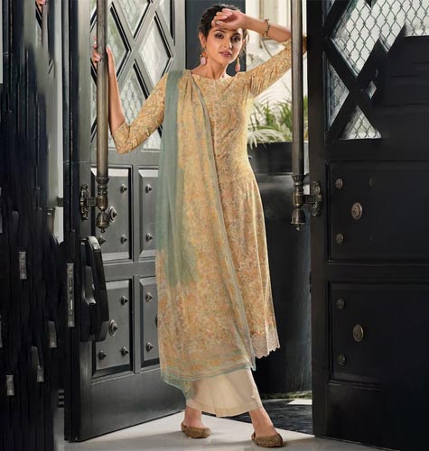 Printed Cotton Unstitched Dress Material